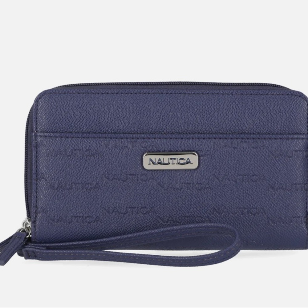 Nautica Blue Navy Wallet Printed Wristlet Wallet.